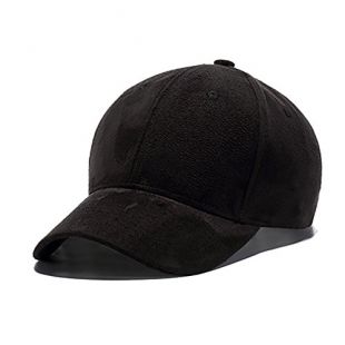 Casquette de baseball marron à motif uni, boucle magique