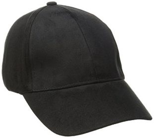 Rampage Women's Micro-Suede Baseball Cap, Black, One Size