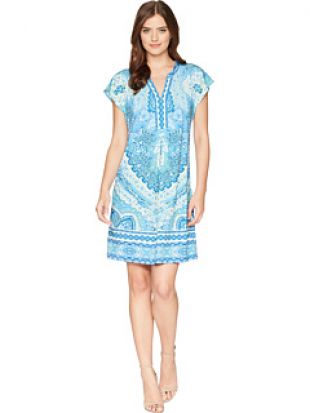 Hale Bob Modern Mosaic Microfiber Jersey Dress