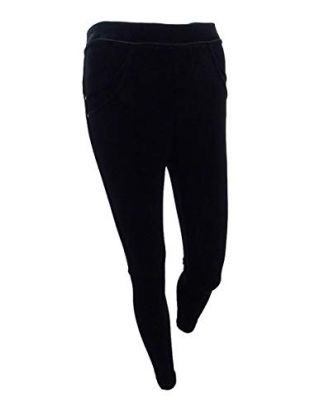 Calvin Klein Women's Stretch Velvet Legging, Black, XS