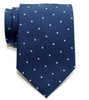 Retreez Retro Square Dots Woven Men's Tie - Navy Blue