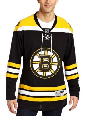 NHL Bruins RBK Premier Alternate Jersey (Black, Small)