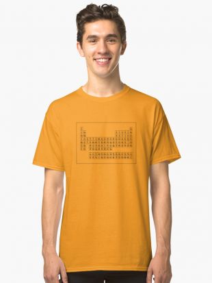 ‘Tableau périodique sur jaune   "Dustin"’ T shirt classique by TrendyMerch