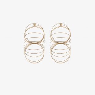 gold tone slinky earrings