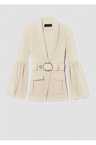 Shawl Collar Blazer With Belt