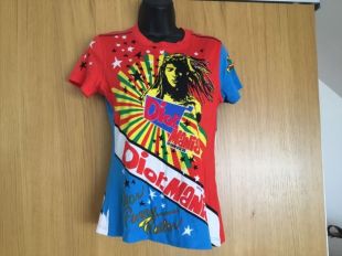 The t-shirt Dior red and blue rasta 