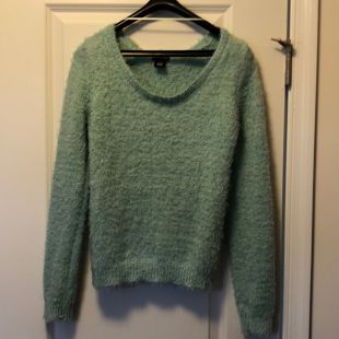 Wet Seal - Mint green fuzzy sweater - Wet Seal