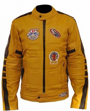 NMFashions Kill Bill Yellow Motorcycle Leather Jacket