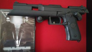 2x Equilibrium Grammaton pistol sci-fi movie replica set
