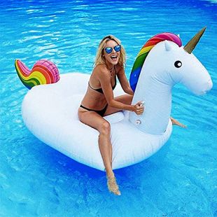 Dracarys Jouet de Licorne Gonflable géant - Lit Flottant de Piscine - Chaise de récréation générale et pour Adultes et Enfant (Petit)