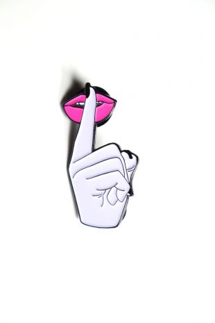 Shhh Enamel Pin