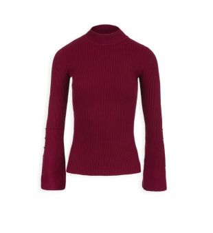 Pull col montant manches flare - Morgan