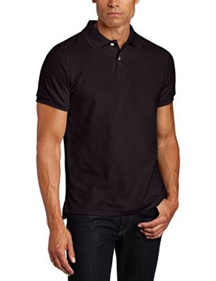 Lee Uniforms Teen-boysmen's Modern Fit Short Sleeve Polo Shirt, Black, Medium