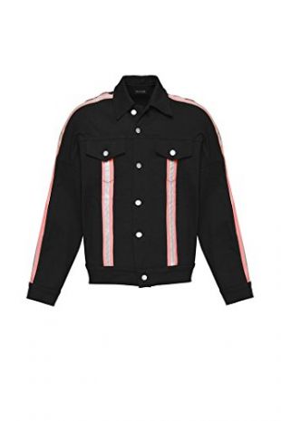 Paraval Jean Jacket (Black and Highlighter Orange)