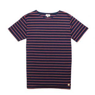 Armor Lux Mariniere Stripe T shirt Dark Blue/Red  | eBay