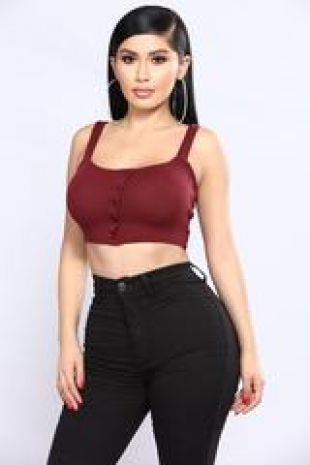 Mixed Bizzness Ribbed Tank Top   Burgundy