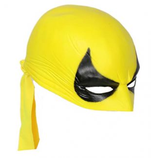 Xcoser Iron Fist Latex Mask Adult Halloween Cosplay Costume Accessory Yellow