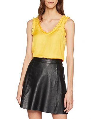 Le Temps des Cerises FINDIANA00000SM, T- T-Shirt Femme, Jaune (Sunny), Large (Taille Fabricant: L)