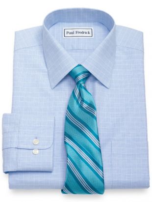 Paul Fredrick - Non Iron Supima Cotton Plaid Dress Shirt | Paul Fredrick