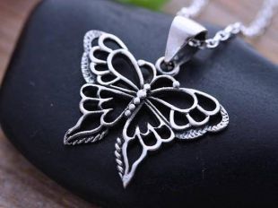 Sterling silver Butterfly Necklace, Silver Butterfly necklace, Butterfly Pendant necklace, sterling butterfly Jewelry.