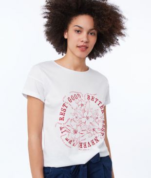 T shirt imprimé à message - Etam