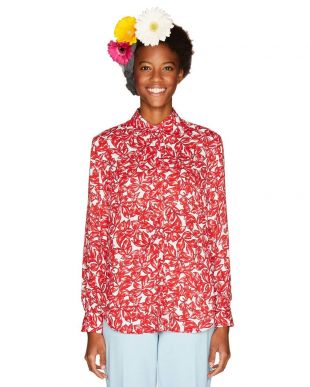 Chemise en crêpe imprimée, Rouge - Benetton.com