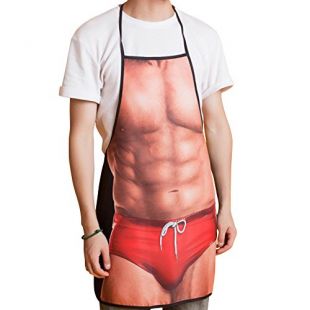 Fun Tablier, WeGood Sexy Tablier de cuisine Tablier de protection Cuisine Cuisine Fun Lady Sexy Party Tablier Pour Joke cadeau (Musculaire)