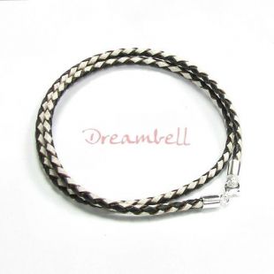 925 Sterling Silver leather cord 3mm 4mm choker necklace Many Colors / Sizes  | eBay