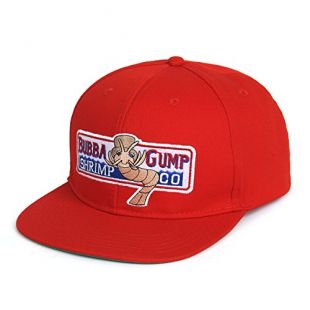 Nofonda Forrest Gump Casquette Bubba Gump Shrimp Co Costume Running Loisirs snapback Chapeau cadeau (rouge)