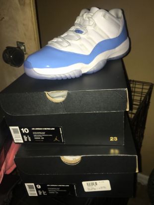The Sneakers Light Blue Nike Air Jordan 11 Retro Low University Blue Gs Of The Rapper Ybn Nahmir On His Instagram Spotern