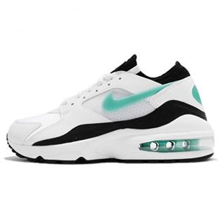 Nike Women's WMNS Air Max 93, White/Sport Turq-Black, 7.5 US