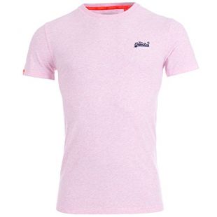 Superdry Homme Tee-shirt Orange Label Vintage EMB, Rose, Small
