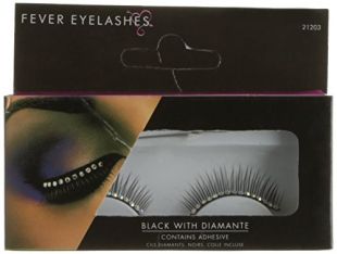 Cils diamants, noirs, diamant, avec colle