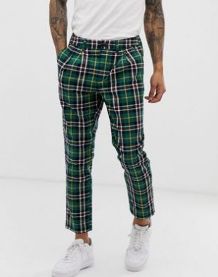 plaid pants and air force ones
