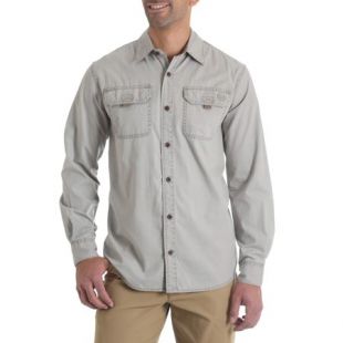 Men's Long Sleeve Canvas Shirt   Walmart.com