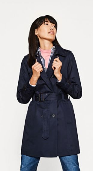 Trench coat classique en coton
