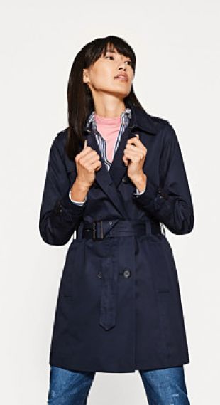 Trench coat classique en coton