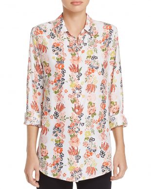 Equipment Essential Floral Print Silk Shirt