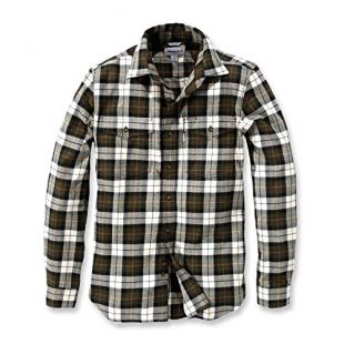 Carhartt Shirt Longsleeve Slim Fit Flannel, Farbe:shadow;Größe:S