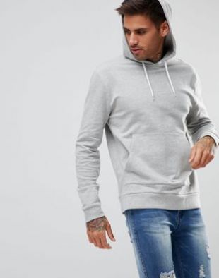 Sweat à capuche Gris chiné