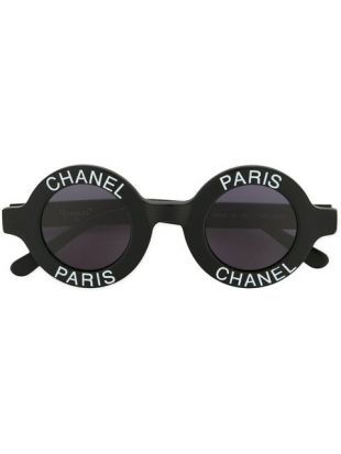 Chanel Vintage Lunettes De Soleil à Monture Ronde   Farfetch