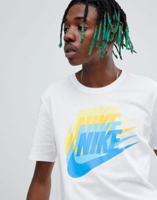 Nike   T shirt à logo triple   Blanc 911901 100 at asos.com