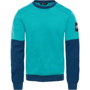 North Face Fine 2 Crew Sweat Mens Jumper   Porcelain Green Blue Wing Teal | eBay