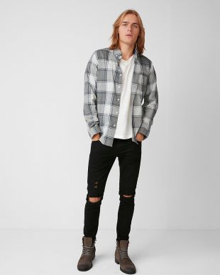 Soft Wash Heathered Plaid Shirt