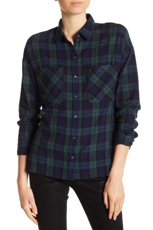 True Religion - True Religion | Plaid Drop Shoulder Button Down Shirt ...