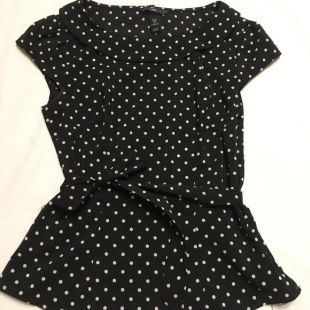 H&M - H&M polka dot blouse in black/white