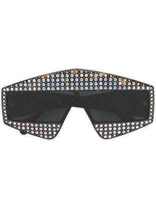 Gucci - Gucci Eyewear Crystal Visor Sunglasses