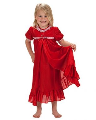 Laura Dare Big Girls Red Short Sleeve Traditional Peignoir Set, 10