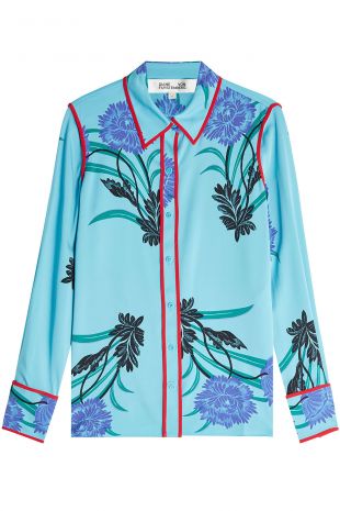 Diane von Furstenberg   Chemise en soie imprimée