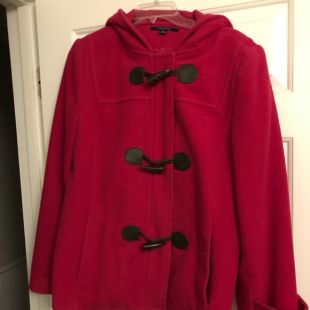 Magenta Chadwick’s wool pea coat with hood